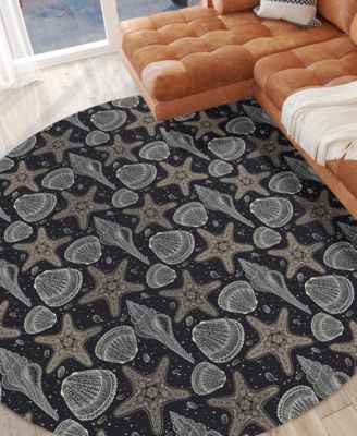 Seabreeze Washable SZ4 8'x8' Round Area Rug