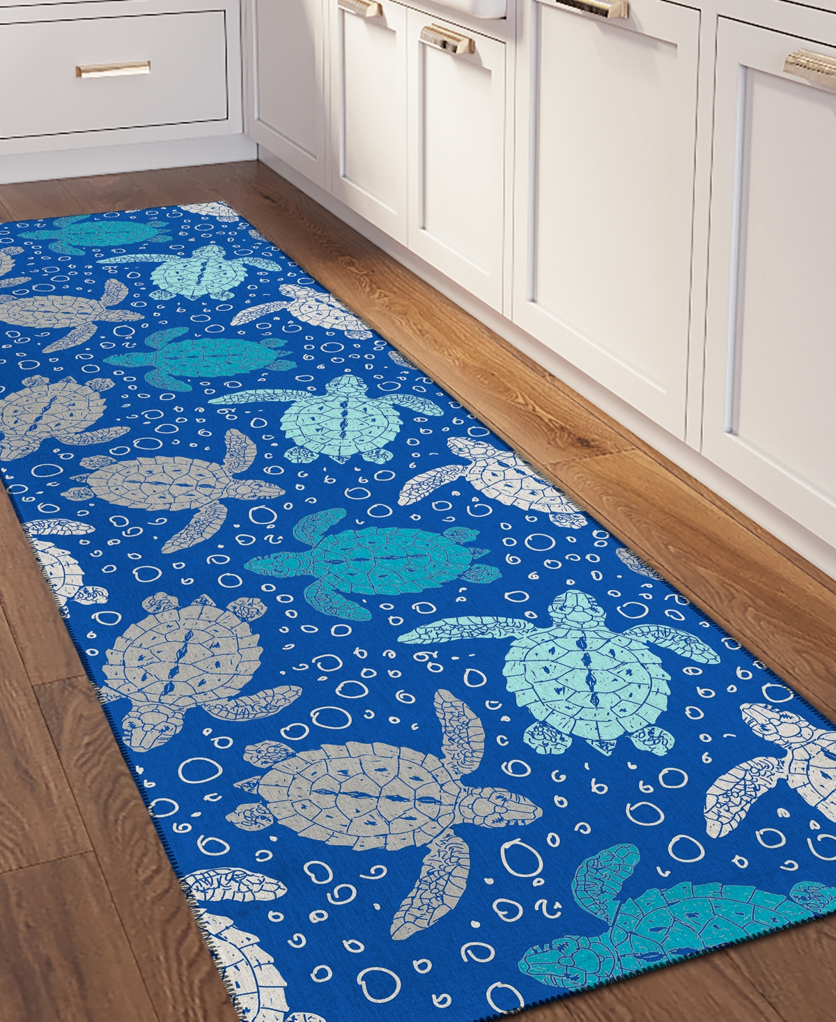 Dalyn Seabreeze Sz13 2'3x7'6 Runner Area Rug In Navy