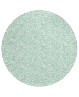 Seabreeze Washable SZ11 8'x8' Round Area Rug