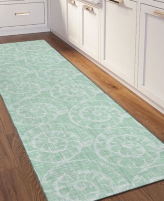 Seabreeze Washable SZ11 2'3x7'6 Runner Area Rug