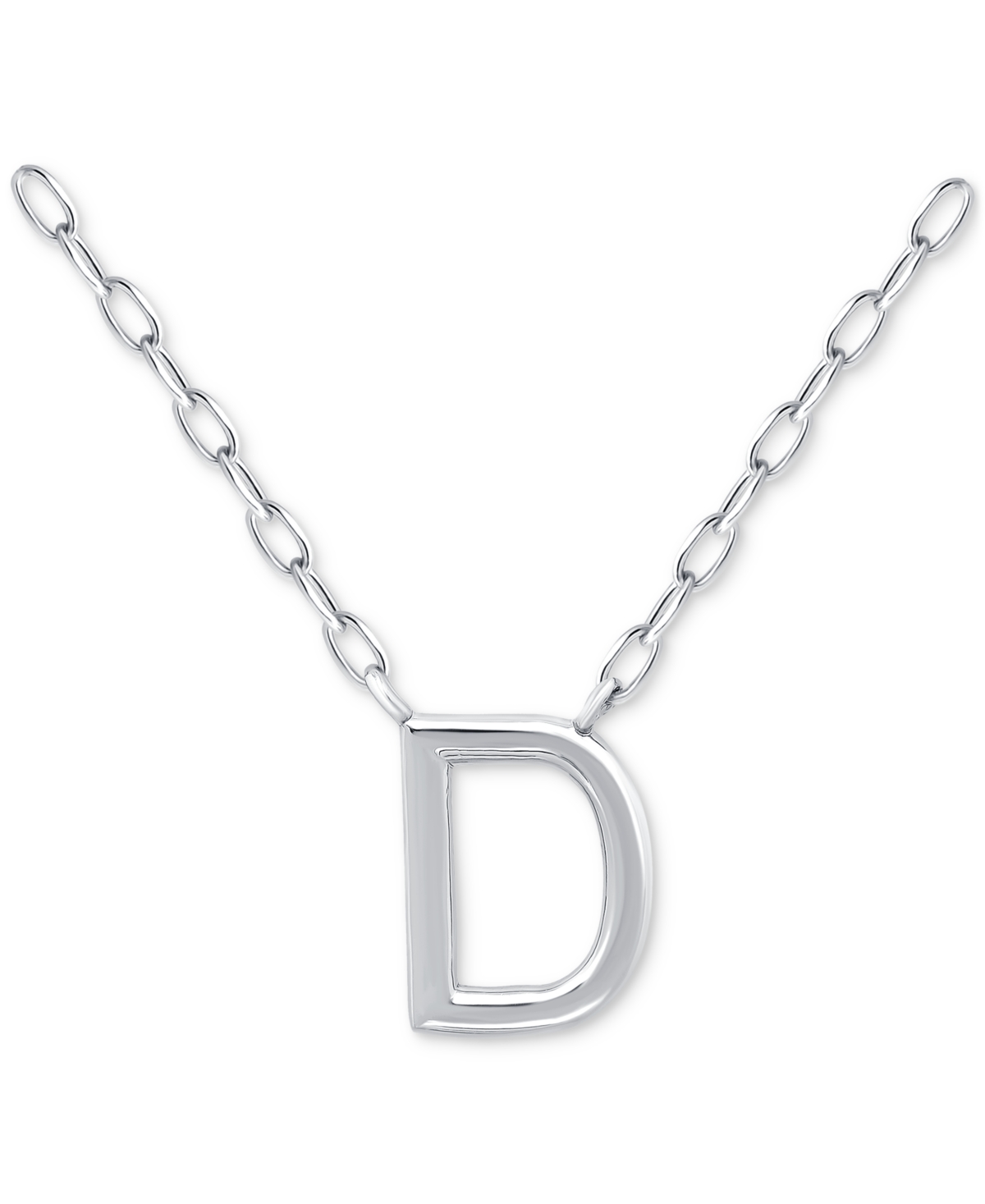 Giani Bernini Initial D Pendant Necklace In Sterling Silver, 16" + 2" Extender, Created For Macy's In Silver