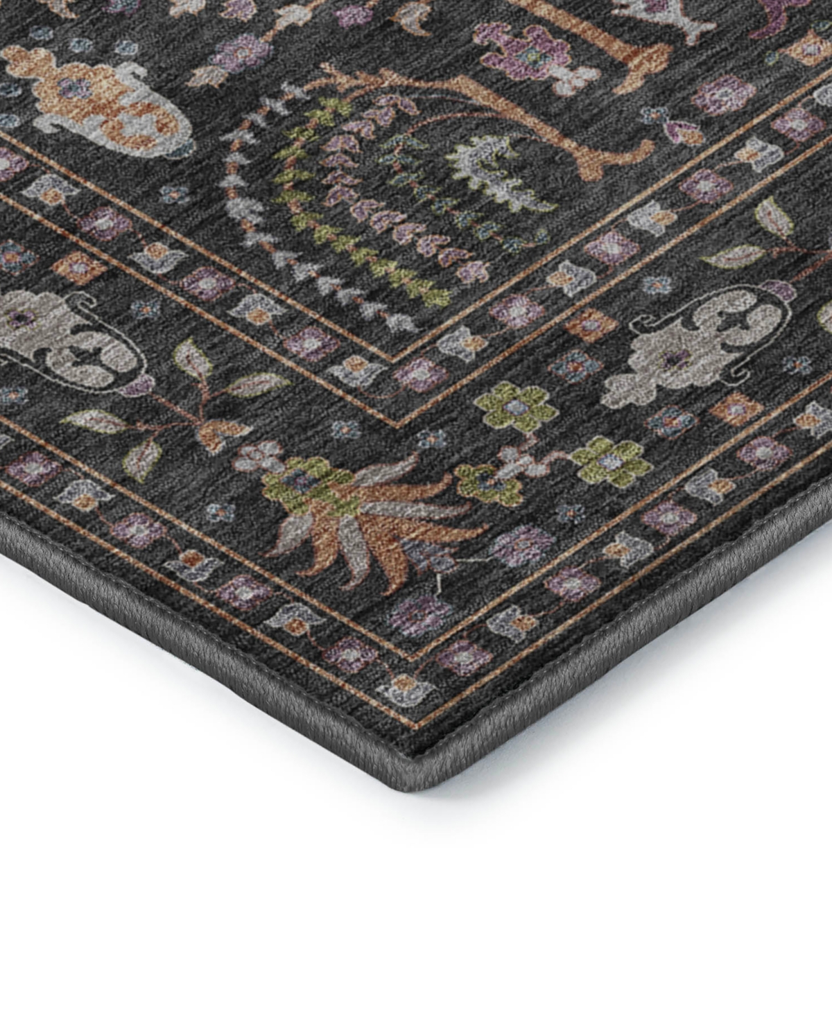 Dalyn Hatay Washable Hy5 2'6"x3'10" Area Rug In Black