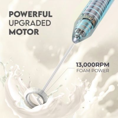 FrothMate Powerful Portable & Compact Milk Frother - No Stand Electric Whisk