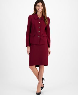 Le Suit - Women's Five-Button Skirt Suit, Regular & Petite Sizes