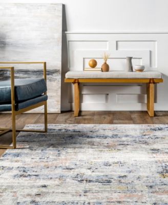 Nuloom Aaliyah Casual Abstract Machine Washable Area Rug In Blue