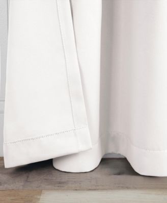 Solid Classic Modern Wrinkle Resistant Room Darkening 2-Piece Curtain Set with Grommet Header Top, 52" X 63"