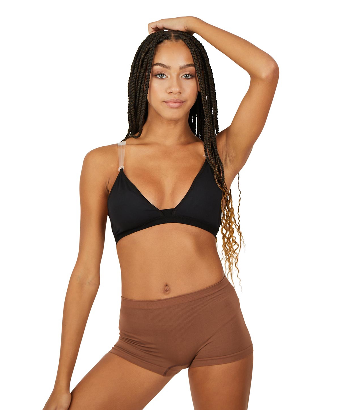 Capezio Girls Deep Neck Clear Back Bra