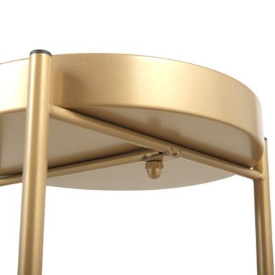 Streamdale Elegant Golden Foldable 2-Tier Plant Stand for Indoor Outdoor Use