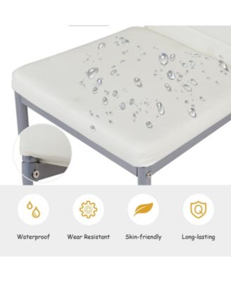 Set of 4 PVC Leather Dining Chairs with Solid Metal Legs for Kitchen or Dining Room