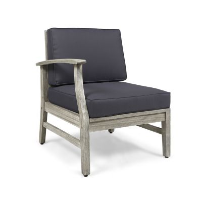 Streamdale Durable Acacia Wood Outdoor Armchair with Water-Resistant Cushions