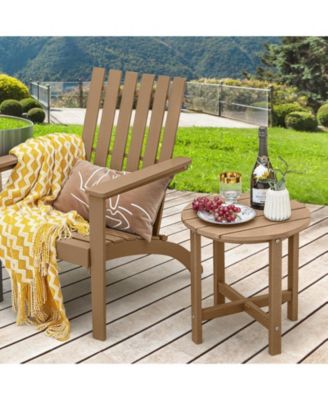 18 Inch Round Weather-Resistant Adirondack Side Table