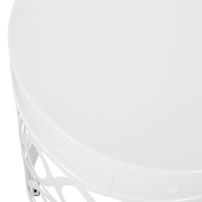 Modern Geometric Iron Cut Side Table Chic, Durable, Assembly-Free