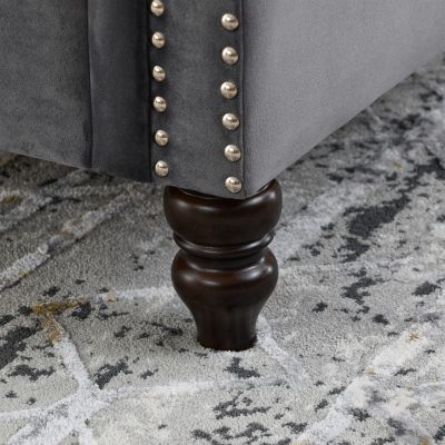 + 3-Seater + Grey Velvet + Combination + Sofa