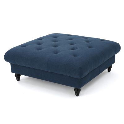 Streamdale Plush and Versatile Velvet Ottoman with Tufted Top