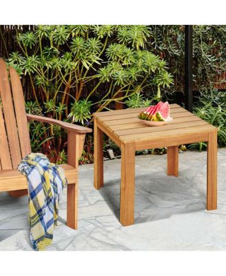 Wooden Square Patio Coffee Bistro Table
