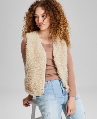 Macy's women's fleece vests best sale