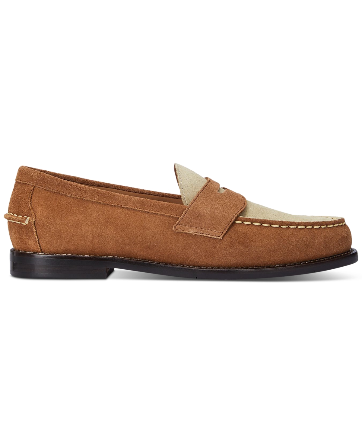 Polo Ralph Lauren Alston Two-tone Penny Loafers Men In Teak,bone