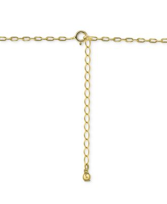 Initial S Pendant Necklace in 18k Gold-Plated Sterling Silver, 16" + 2" extender