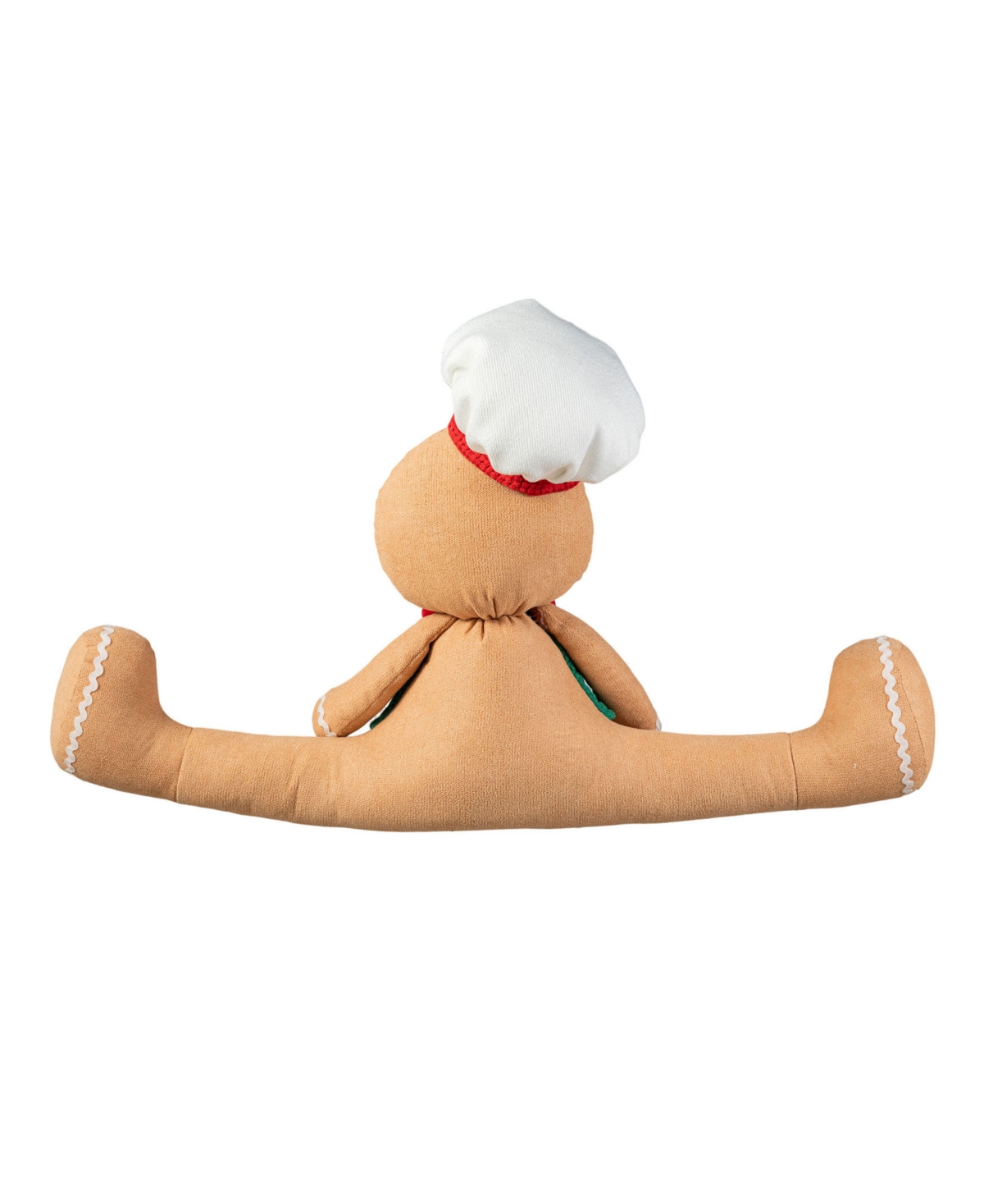 Glitzhome 27''L Christmas Fabric Gingerbreadman Doorstop