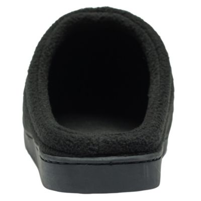 Mens Memory Foam Fleece Clog Slippers Wide Warm Slip On House Shoes