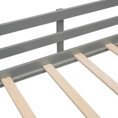 Streamdale Twin Size Loft Bed Wood Bed With Two Storage Boxes