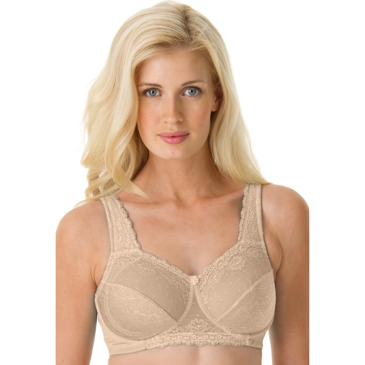 Comfort Choice Women's Side Wire Lace Bra