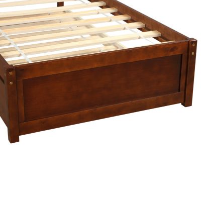 Streamdale Twin Size Platform Bed Wood Bed Frame With Trundle