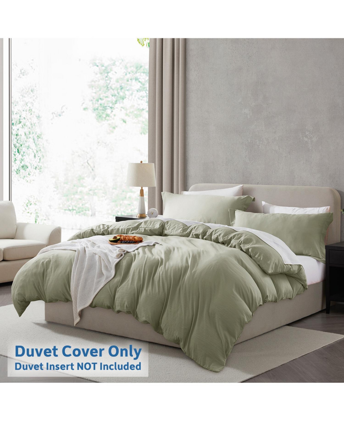 Clara Clark Super Soft Prewashed 3 Piece Duvet Cover Set - Zipper Closure (comforter not included)