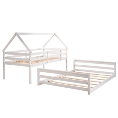 Streamdale Twin Over Full House Bunk Bed With Built-In Ladder