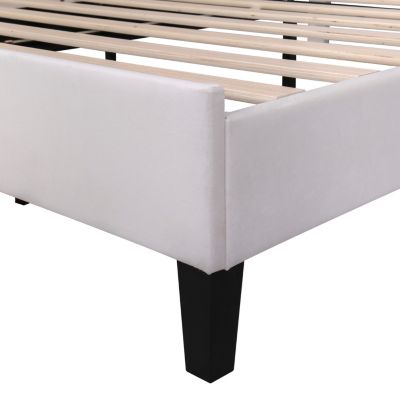 Streamdale Upholstered Platform Bed with Velvet Headboard