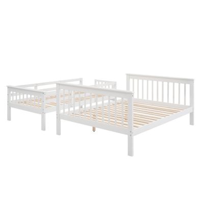 Streamdale Twin-Over-Full Bunk Bed with Storage and Guardrails