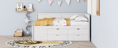 Streamdale Full Size Daybed With Drawers And Shelves