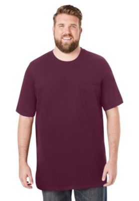 Men's by KingSize Heavyweight Longer-Length Pocket Crewneck T-Shirt