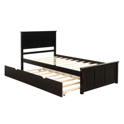 Streamdale Platform Bed With Twin Size Trundle, Twin Size Frame