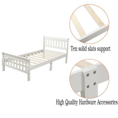 Streamdale Twin Platform Bed Frame with Headboard and Footboard