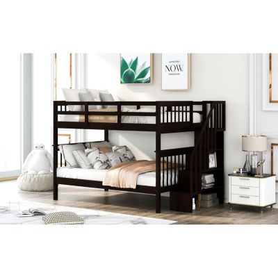Full-Over-Full Bunk Bed with Storage