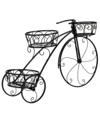 Tricycle Plant Stand Flower Pot Cart Holder in Parisian Style