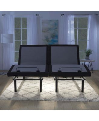 Adjustable Head & Foot Zero Gravity Massage Bed Base - with Wireless Remote, USB Ports, LED Light - Split King