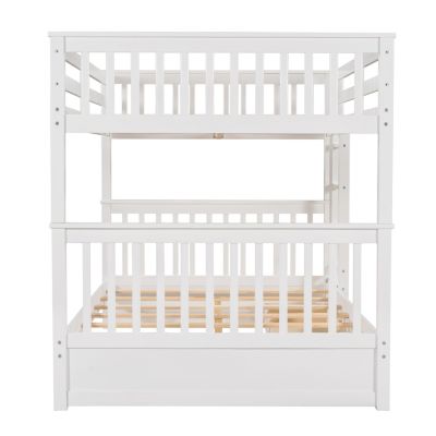 Streamdale Espresso Bunk Bed with Drawers and Ladders