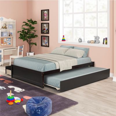 Streamdale Full Bed With Twin Size Trundle And Two Drawers