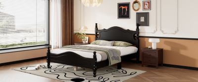 Streamdale Retro Platform Bed with Wooden Slat Base