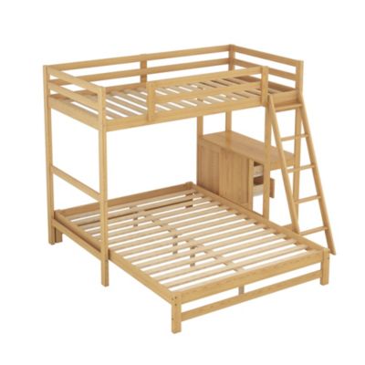 Streamdale Twin Over Full Bunk Bed With Built-In Desk And Three Drawers
