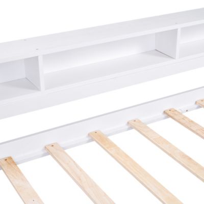 Streamdale Twin XL Wood Daybed with Trundles, Cubbies, & Charging