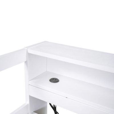 Streamdale Twin XL Wood Daybed with Trundles, Cubbies, & Charging