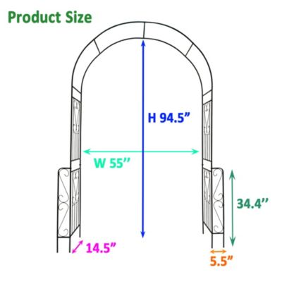 Support Climbing Plants with Metal Garden Arch