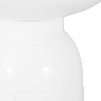 Modern Outdoor End Table Stylish and Durable Circular Pedestal Design