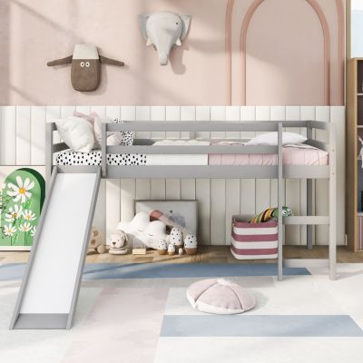 Streamdale Loft Bed With Slide, Multifunctional Design, Twin