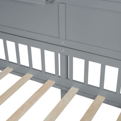 Streamdale Twin House Bed with Shelves, Window, and Lights