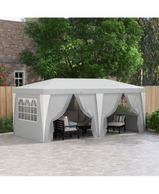 EZ Pop-Up Canopy Tent Spacious 16x16' with Adjustable Height and ...