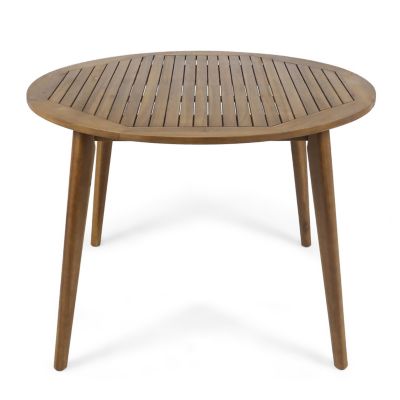 Streamdale Modern Acacia Wood Outdoor Dining Table, Durable & Stylish